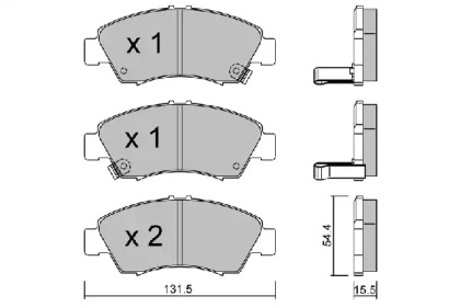 Комплект тормозных колодок AISIN BPHO-1904